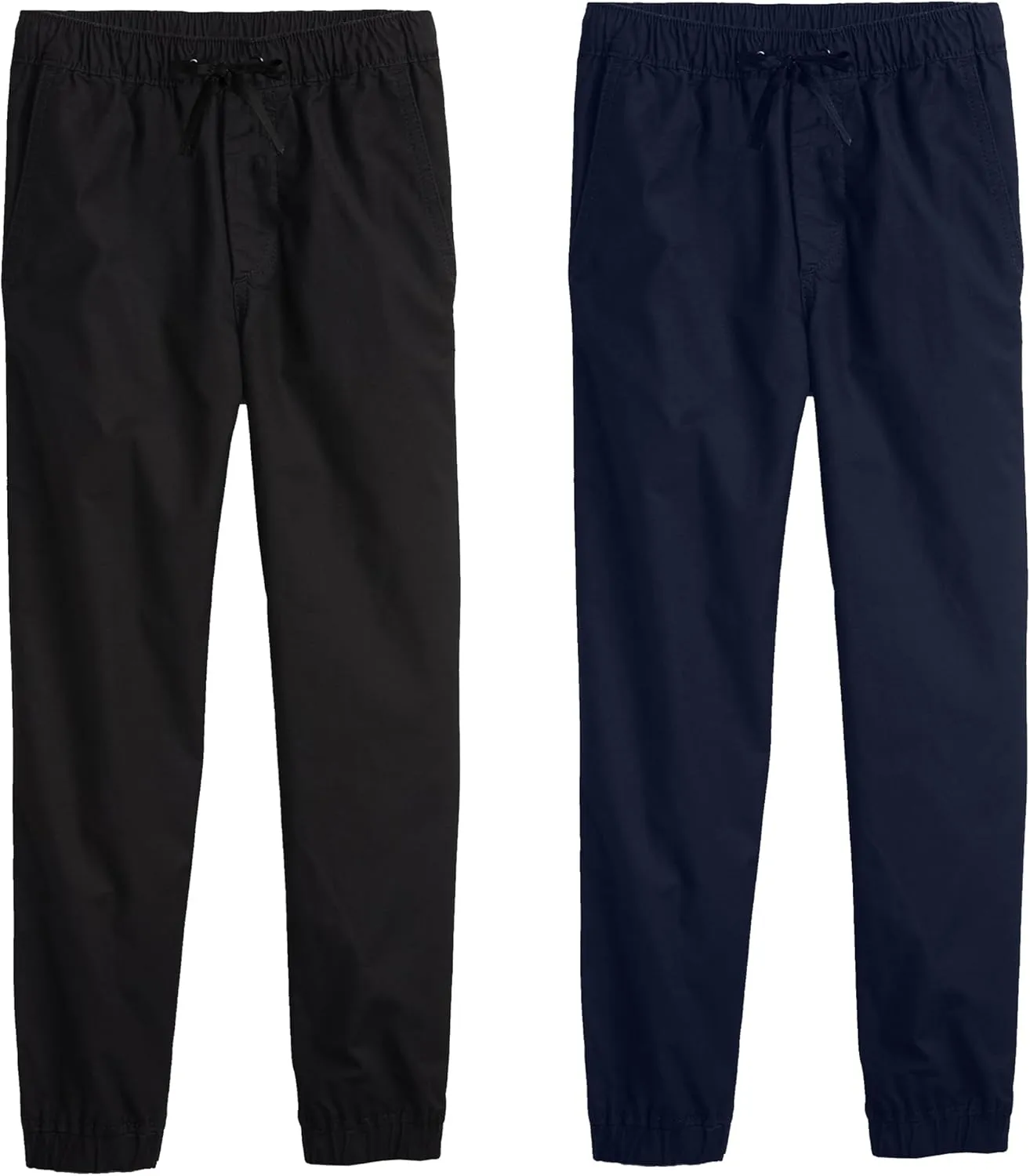 2-Pack Boy's Slim Fitting Cotton Stretch Classic Twill Joggers