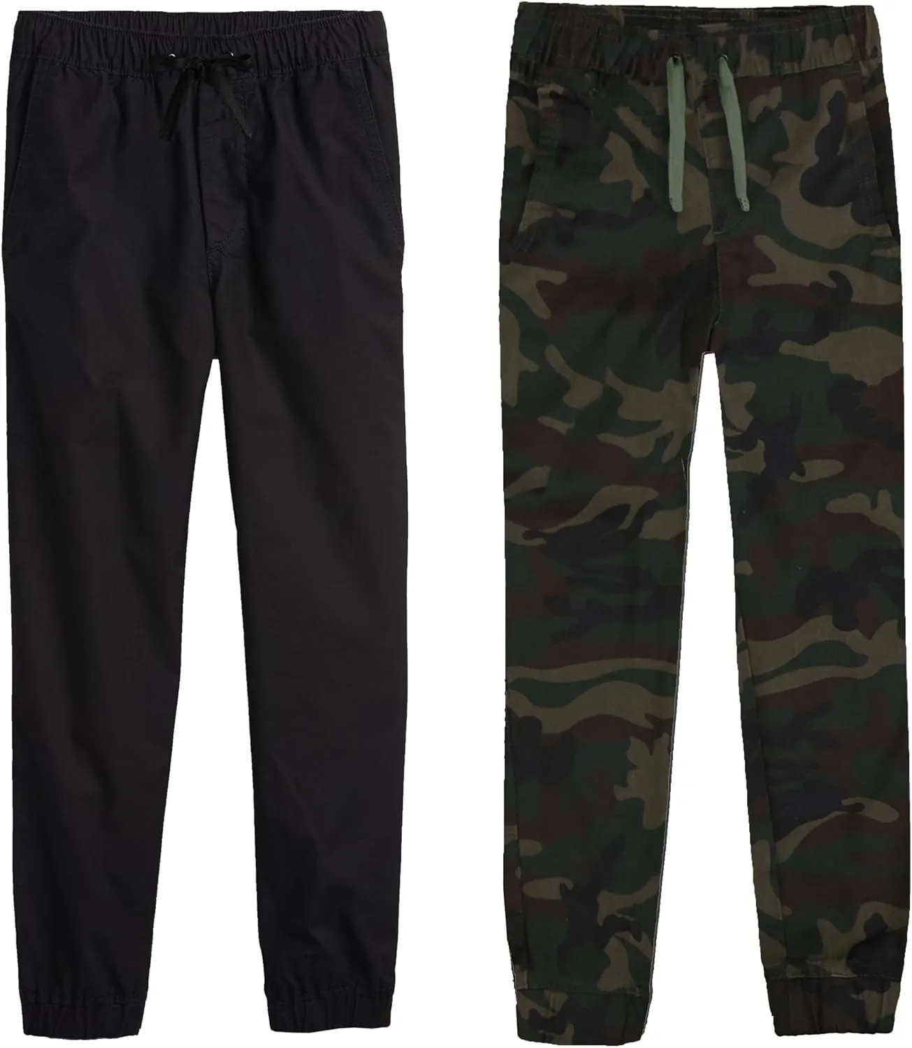 2-Pack Boy's Slim Fitting Cotton Stretch Classic Twill Joggers