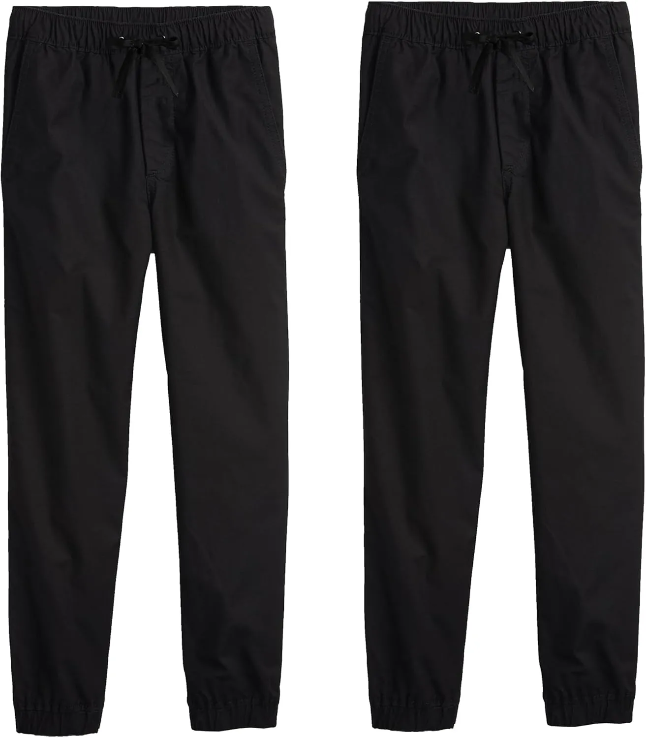 2-Pack Boy's Slim Fitting Cotton Stretch Classic Twill Joggers