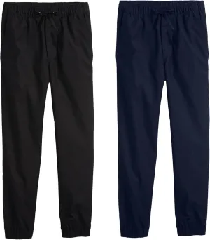 2-Pack Boy's Slim Fitting Cotton Stretch Classic Twill Joggers