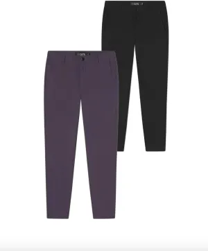 2 Pack Men's Jogger Pants, Lightweight, 4 Pockets, Black, Cast Iron, Size-Medium