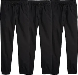 3-Pack Boy's Slim Fitting Cotton Stretch Classic Twill Joggers