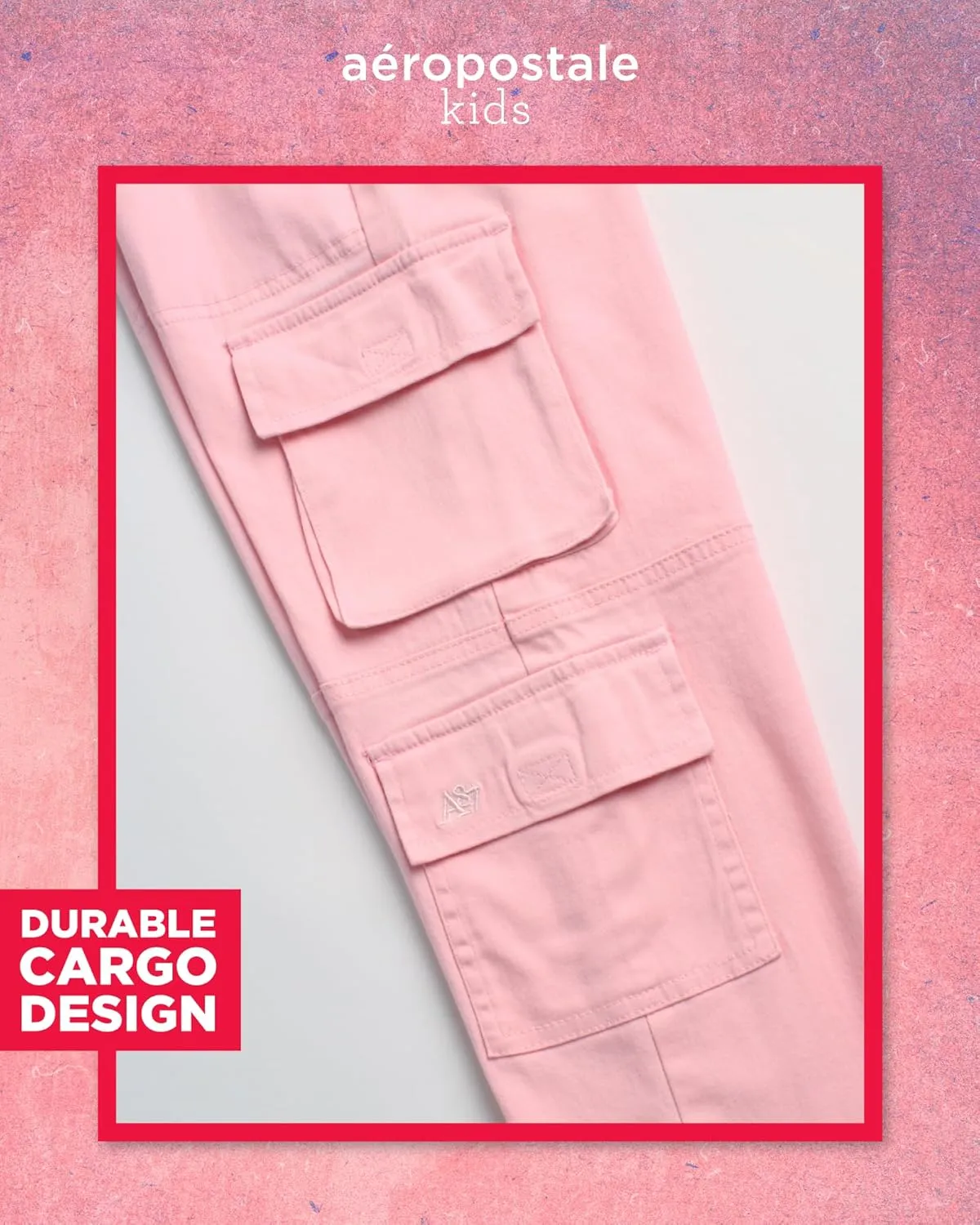 AEROPOSTALE Girls Cargo Pants - Casual Twill Joggers Baggy Sweatpants for Girls with Elastic Drawstring Waist (Sizes: 7-16)