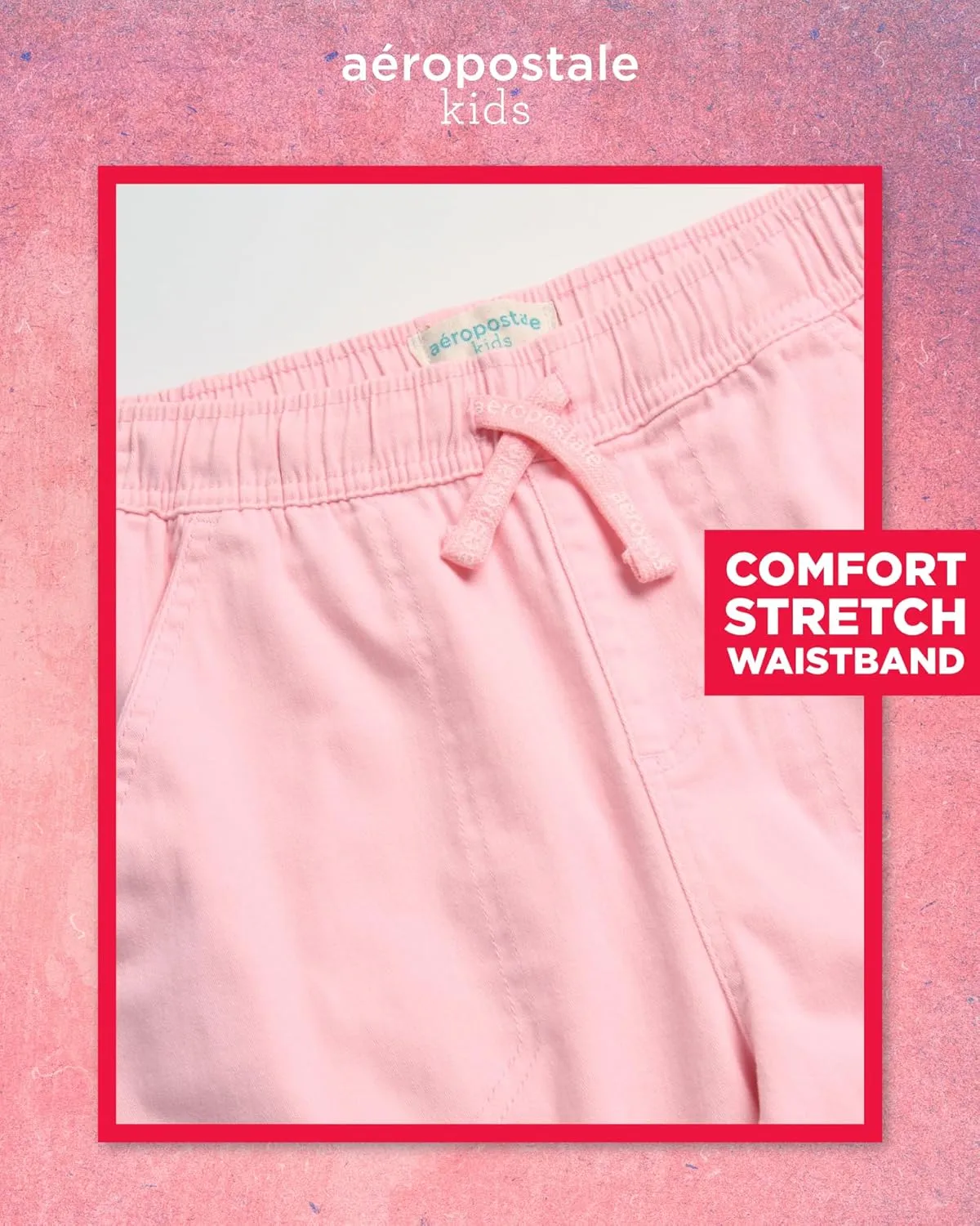AEROPOSTALE Girls Cargo Pants - Casual Twill Joggers Baggy Sweatpants for Girls with Elastic Drawstring Waist (Sizes: 7-16)