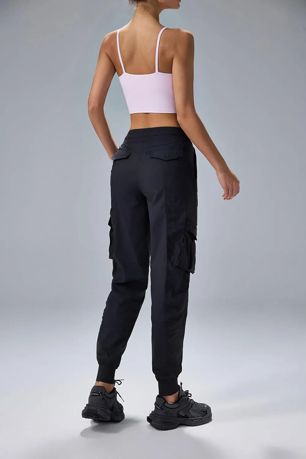 altiland Mid-Rise Cargo Pants for Women, Lightweight Breathable Outdoor Travel Hiking Pants Running Joggers
