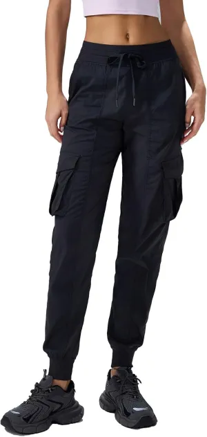 altiland Mid-Rise Cargo Pants for Women, Lightweight Breathable Outdoor Travel Hiking Pants Running Joggers