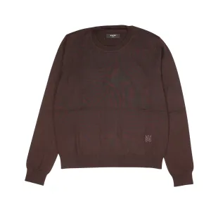 Amiri MA EMBROIDERED CREW Brown Hoodies & Sweatshirts
