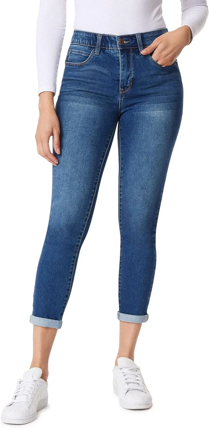 Angels Forever Young Women's Jeanie Lift Convertible Skinny High Rise Jeans (Available in Plus Size)