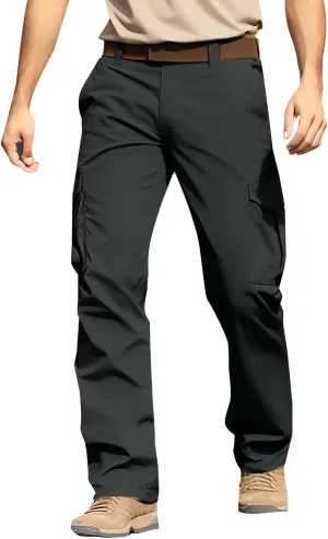 Athletic Workout Running Joggers Multi Pocket Sports Pants Winter Thermal Sweatpants Fleece Lined Mens Work Pants