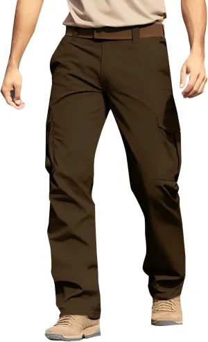 Athletic Workout Running Joggers Multi Pocket Sports Pants Winter Thermal Sweatpants Fleece Lined Mens Work Pants