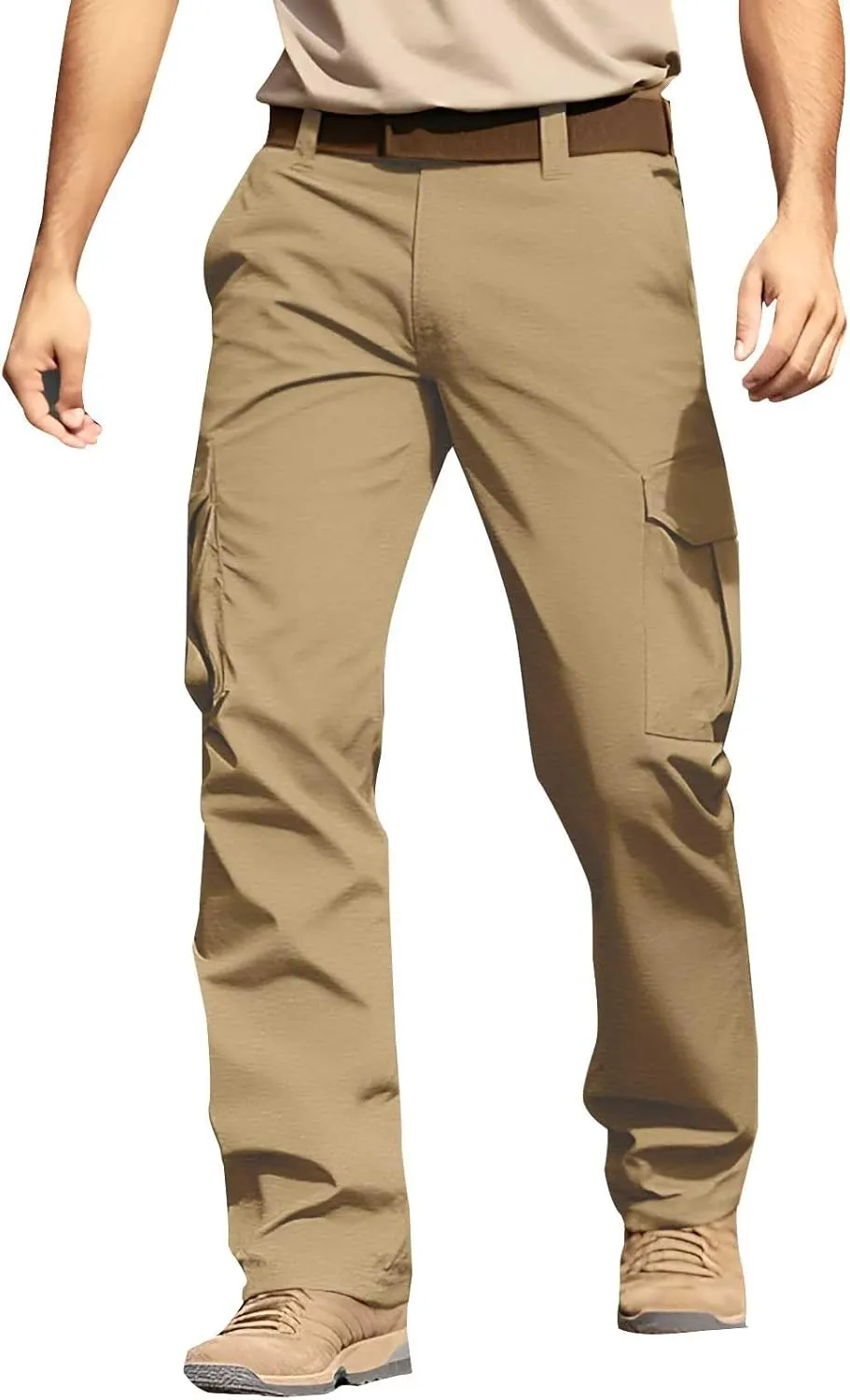 Athletic Workout Running Joggers Multi Pocket Sports Pants Winter Thermal Sweatpants Fleece Lined Mens Work Pants