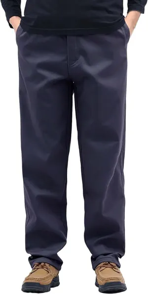 Athletic Workout Running Joggers Multi Pocket Sports Pants Winter Thermal Sweatpants Fleece Lined Mens Work Pants