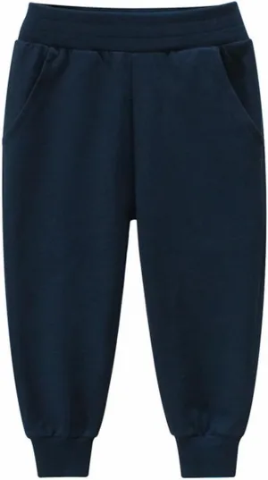 Baby Boys Sweatpants Toddlers Cotton Pull On Jogger Pants Kids Elastic Waist Stretch Pants School Uniform Pants