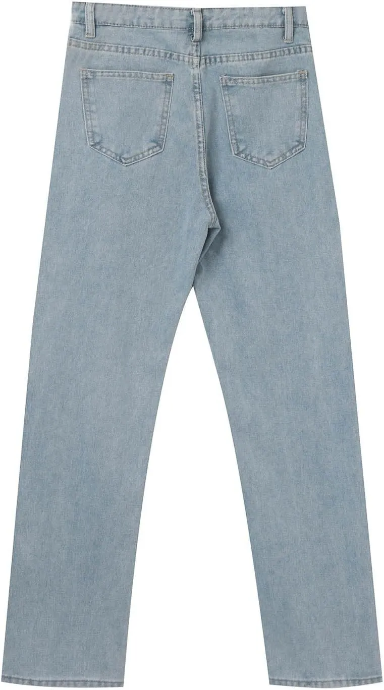Barrel Jeans for Women Trendy High Waisted Baggy Straight Leg Bootcut Casual 2025 Ladies Stretch Denim Pants Girls