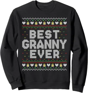 Best Granny Ever Family Matching Ugly Christmas Sweaters Sweatshirt