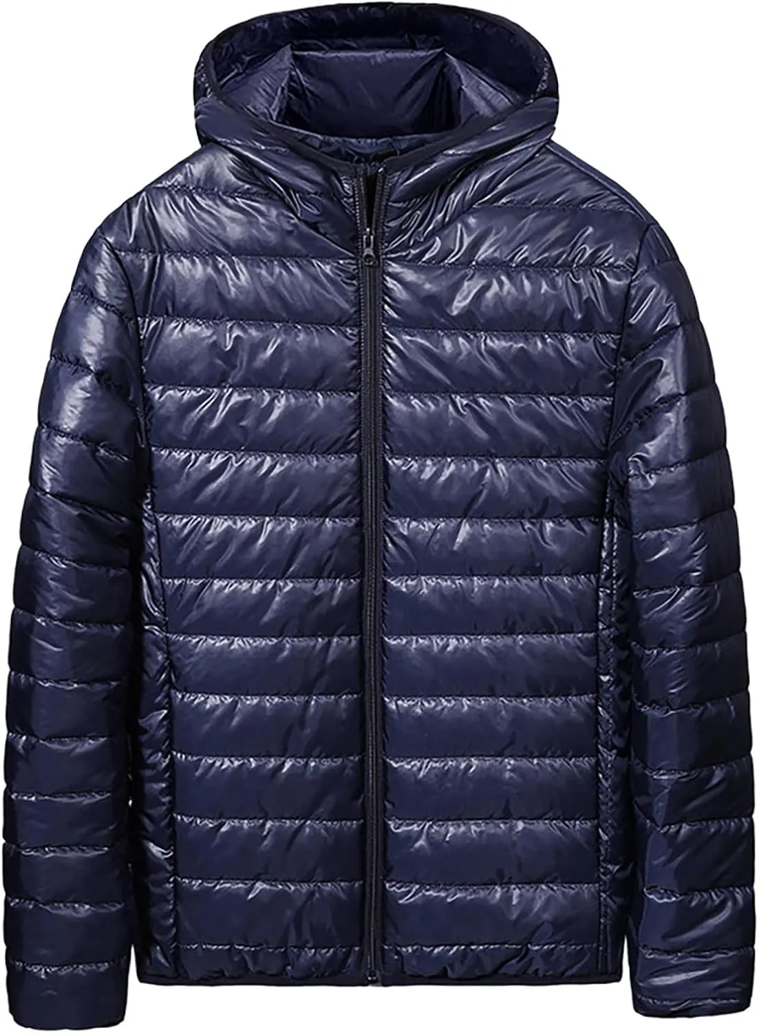 BIFUTON Puffer Jacket Hoodies for Men Zip Up Cotton Down Outwears Mens Winter Coats Lightweight Down Jacket Men with Pockets