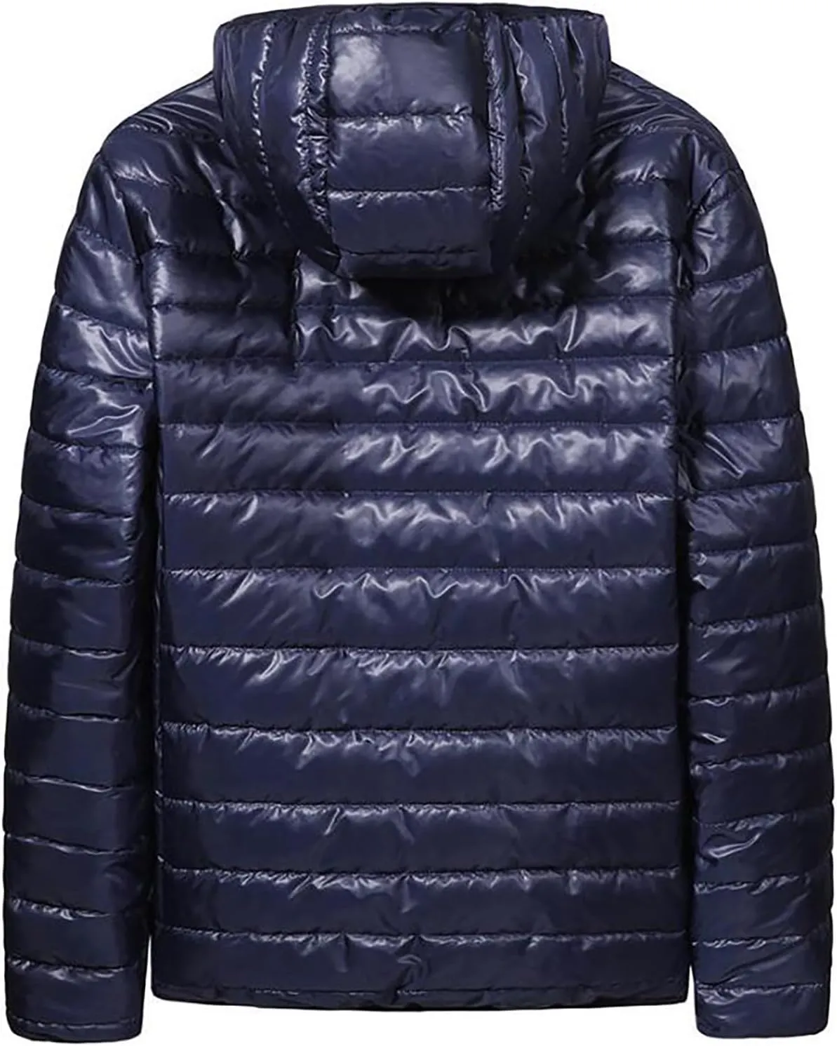 BIFUTON Puffer Jacket Hoodies for Men Zip Up Cotton Down Outwears Mens Winter Coats Lightweight Down Jacket Men with Pockets