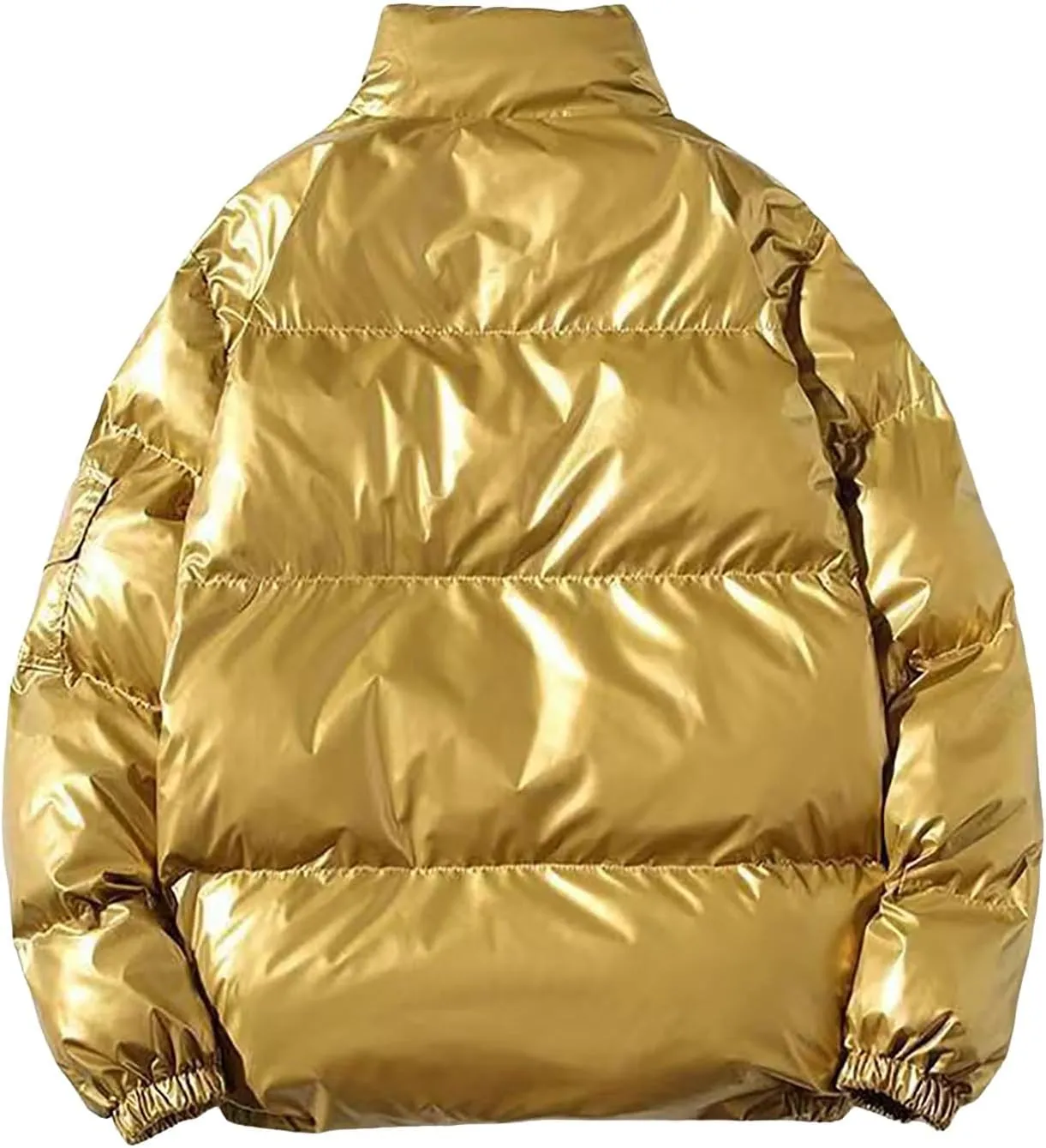 BIFUTON Winter Jackets for Men Lightweight Puffer Jacket Zip Up Quilted Jackets Stand Up Collar Solid Down Coat Outerwears