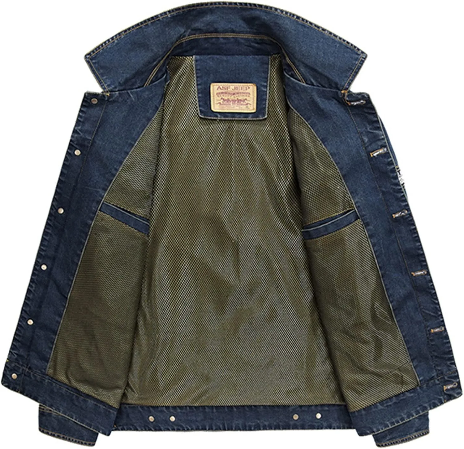 Bomber Jacket for Men Lightweight Cargo Jacket Coat Button Up Winter Outerwear Fashion Casual Stand Collar Coats