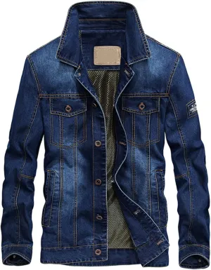 Bomber Jacket for Men Lightweight Cargo Jacket Coat Button Up Winter Outerwear Fashion Casual Stand Collar Coats