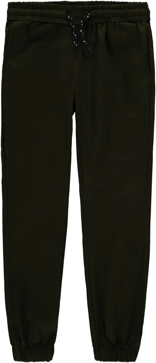 Boys 2-20 Pull-On Twill Joggers with Elastic Waistband and Drawstring
