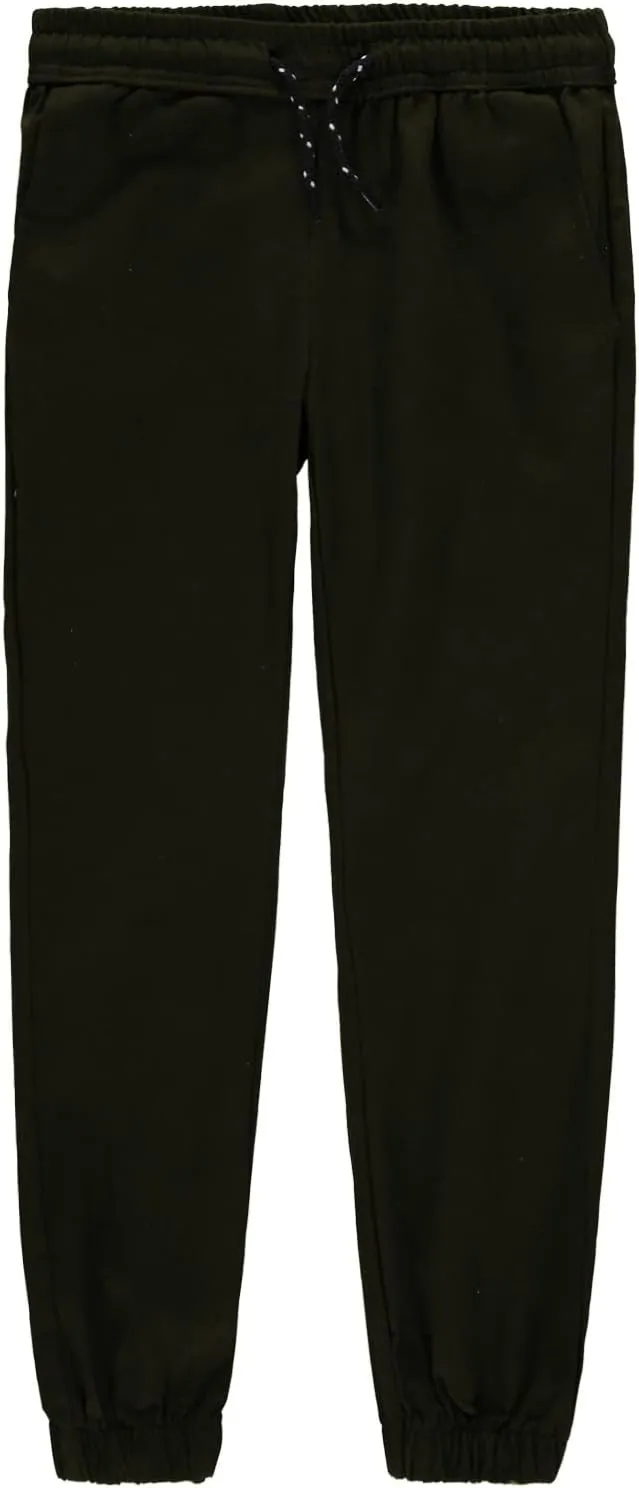 Boys 2-20 Pull-On Twill Joggers with Elastic Waistband and Drawstring