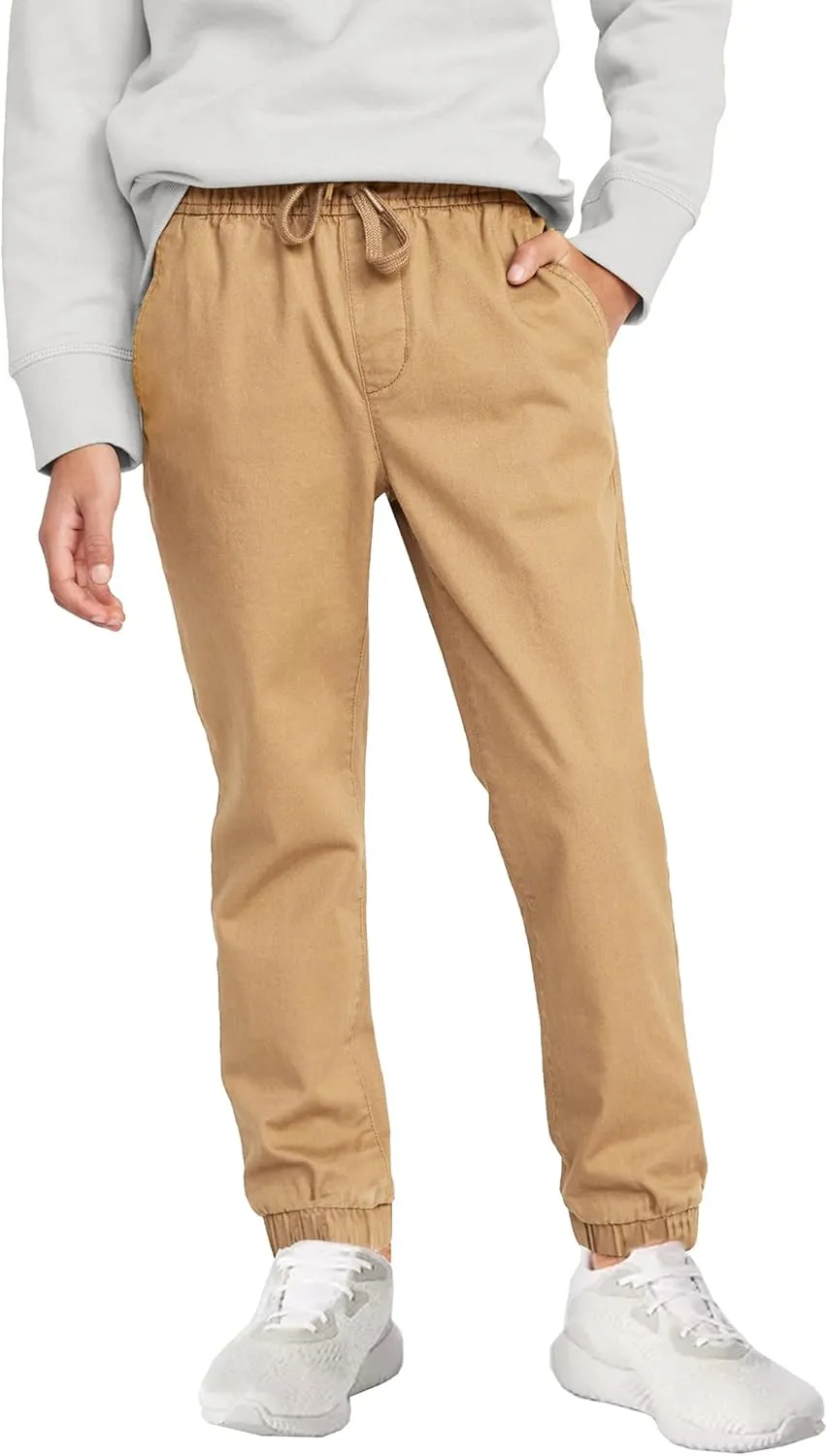 Boy's Slim Fitting Cotton Stretch Classic Twill Joggers