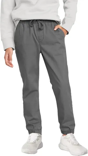 Boy's Slim Fitting Cotton Stretch Classic Twill Joggers