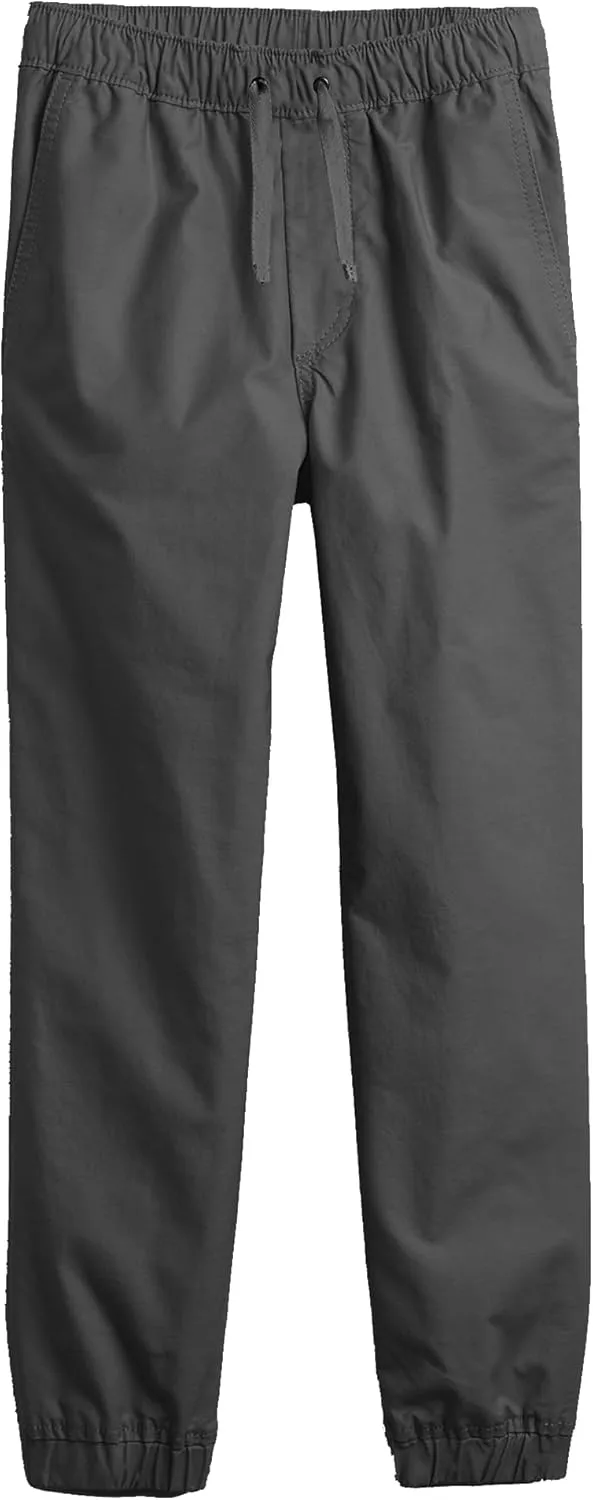 Boy's Slim Fitting Cotton Stretch Classic Twill Joggers