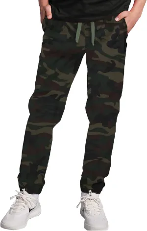Boy's Slim Fitting Cotton Stretch Classic Twill Joggers