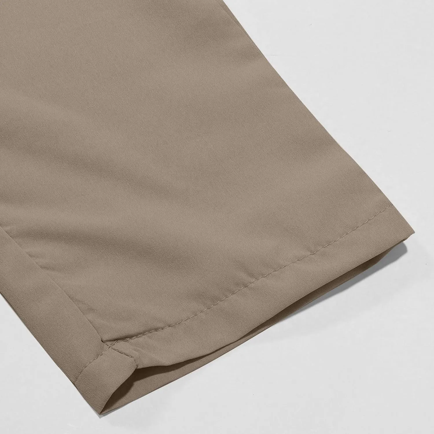 Cargo Pants for Men Casual Lightweight Elastic Waist Drawstring Trousers Work Multi Pockets Twill Joggers with Zipper