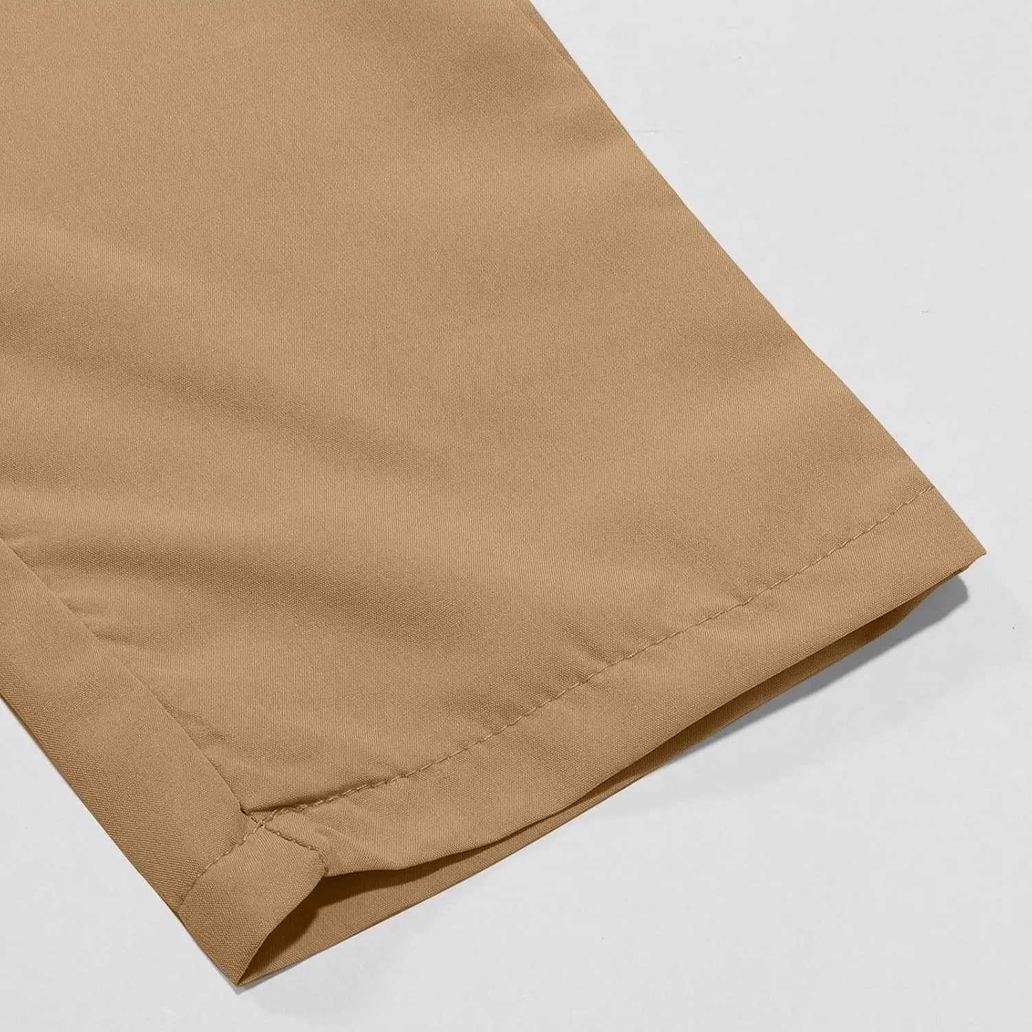 Cargo Pants for Men Casual Lightweight Elastic Waist Drawstring Trousers Work Multi Pockets Twill Joggers with Zipper