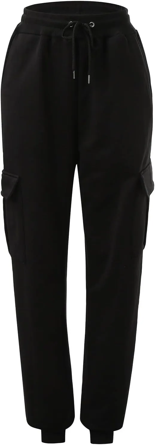 Cargo Sweatpants for Men Casual Elastic Waist Drawstring Tapered Sports Jogger Pants Athletic Workout Hiking Trousers