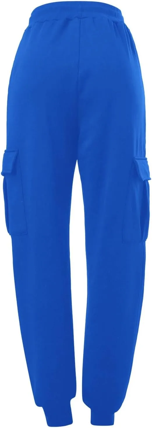 Cargo Sweatpants for Men Casual Elastic Waist Drawstring Tapered Sports Jogger Pants Athletic Workout Hiking Trousers