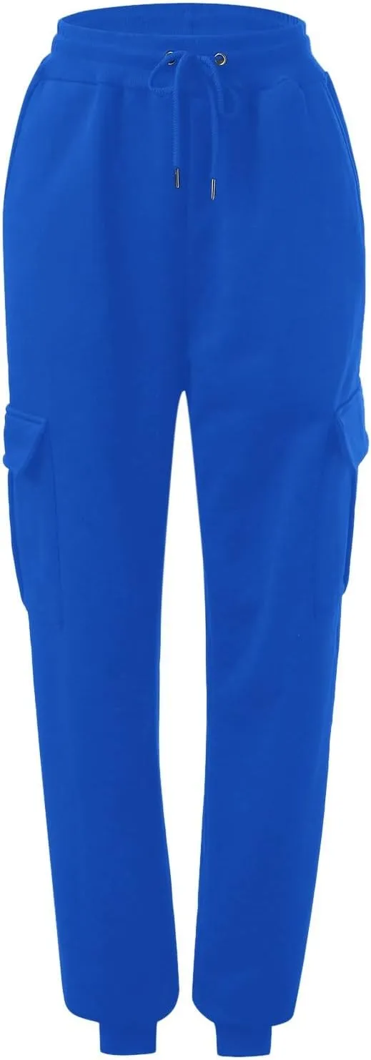 Cargo Sweatpants for Men Casual Elastic Waist Drawstring Tapered Sports Jogger Pants Athletic Workout Hiking Trousers