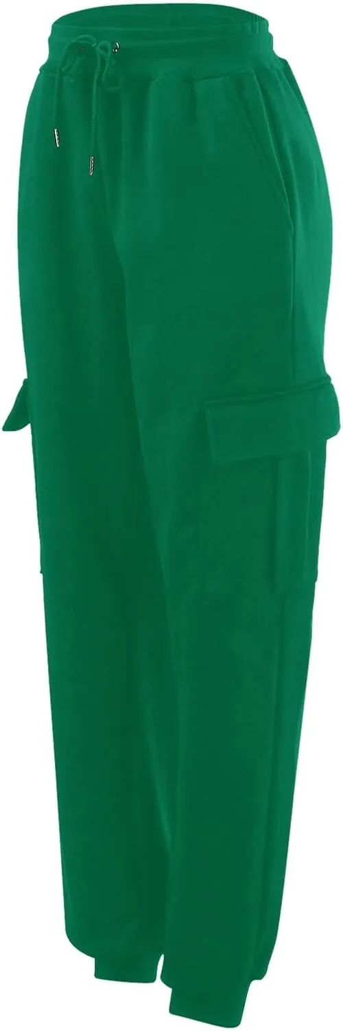 Cargo Sweatpants for Men Casual Elastic Waist Drawstring Tapered Sports Jogger Pants Athletic Workout Hiking Trousers