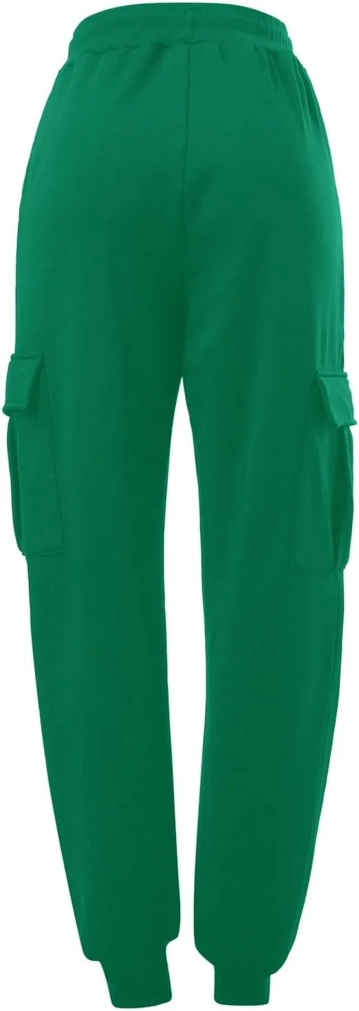 Cargo Sweatpants for Men Casual Elastic Waist Drawstring Tapered Sports Jogger Pants Athletic Workout Hiking Trousers