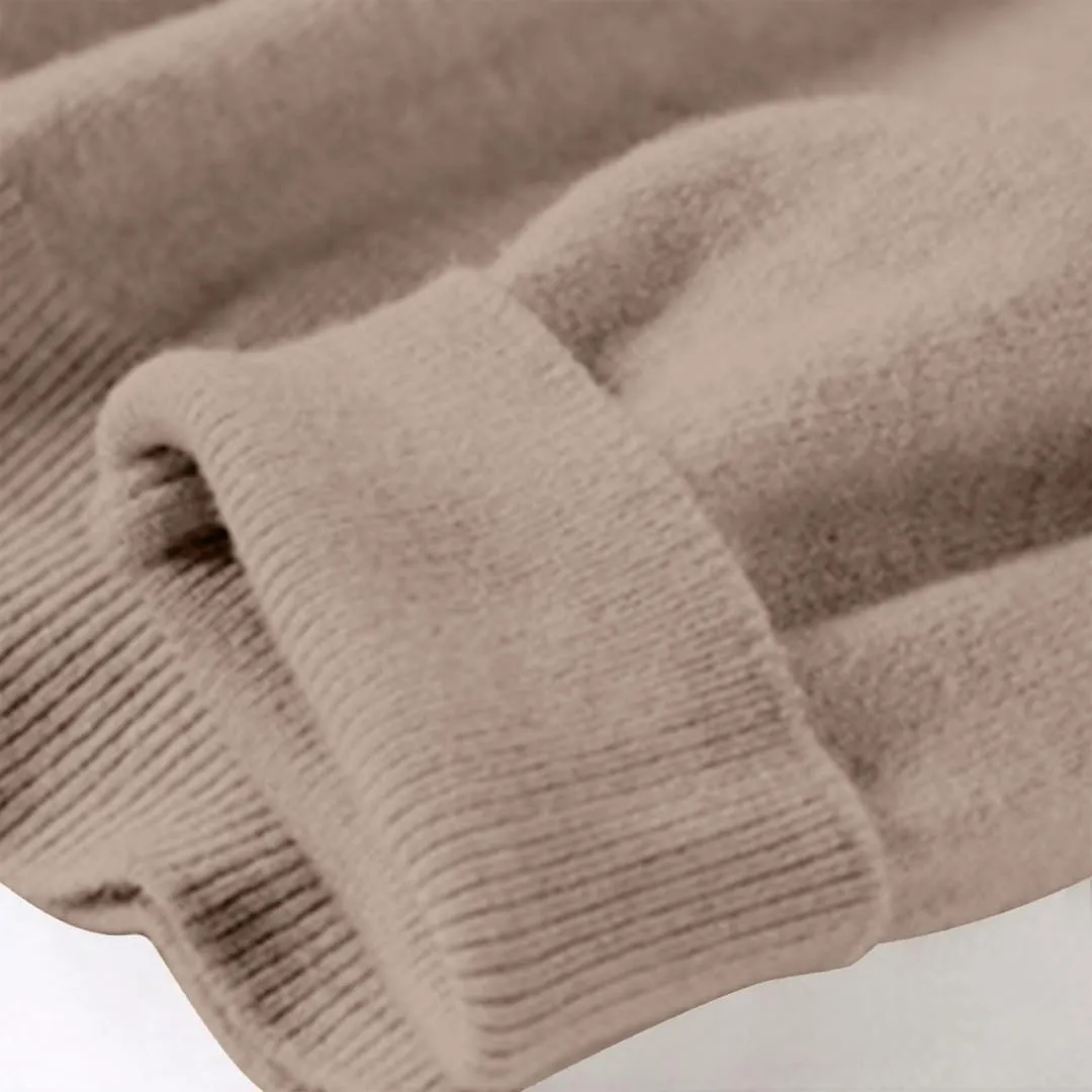 Cashmere Sweaters for Women Crewneck Long Sleeve Oversized Sweaters Trendy Ribbed Knit Cuffs Hem Tunic Sweaters Tops