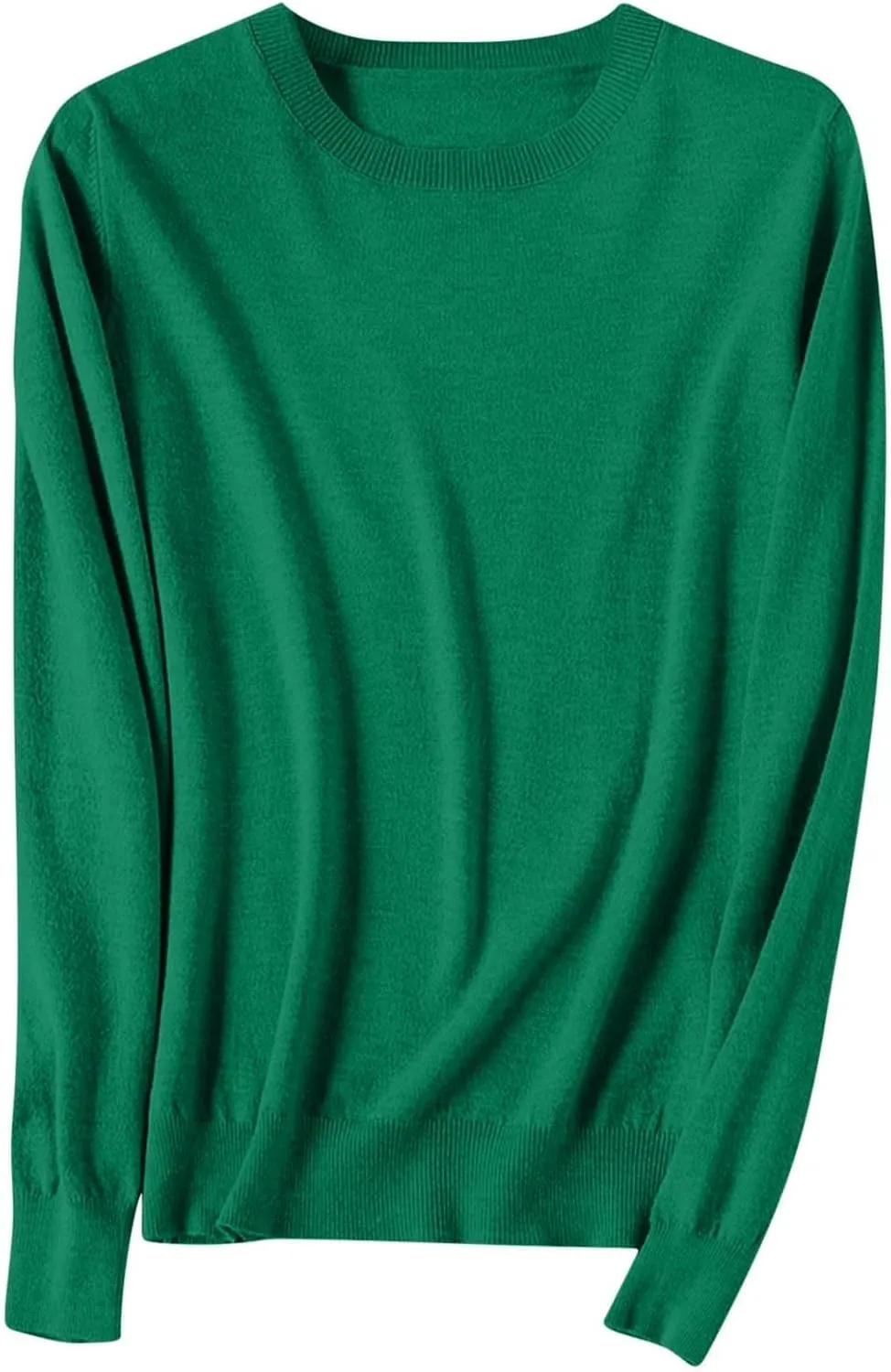 Cashmere Sweaters for Women Crewneck Long Sleeve Oversized Sweaters Trendy Ribbed Knit Cuffs Hem Tunic Sweaters Tops