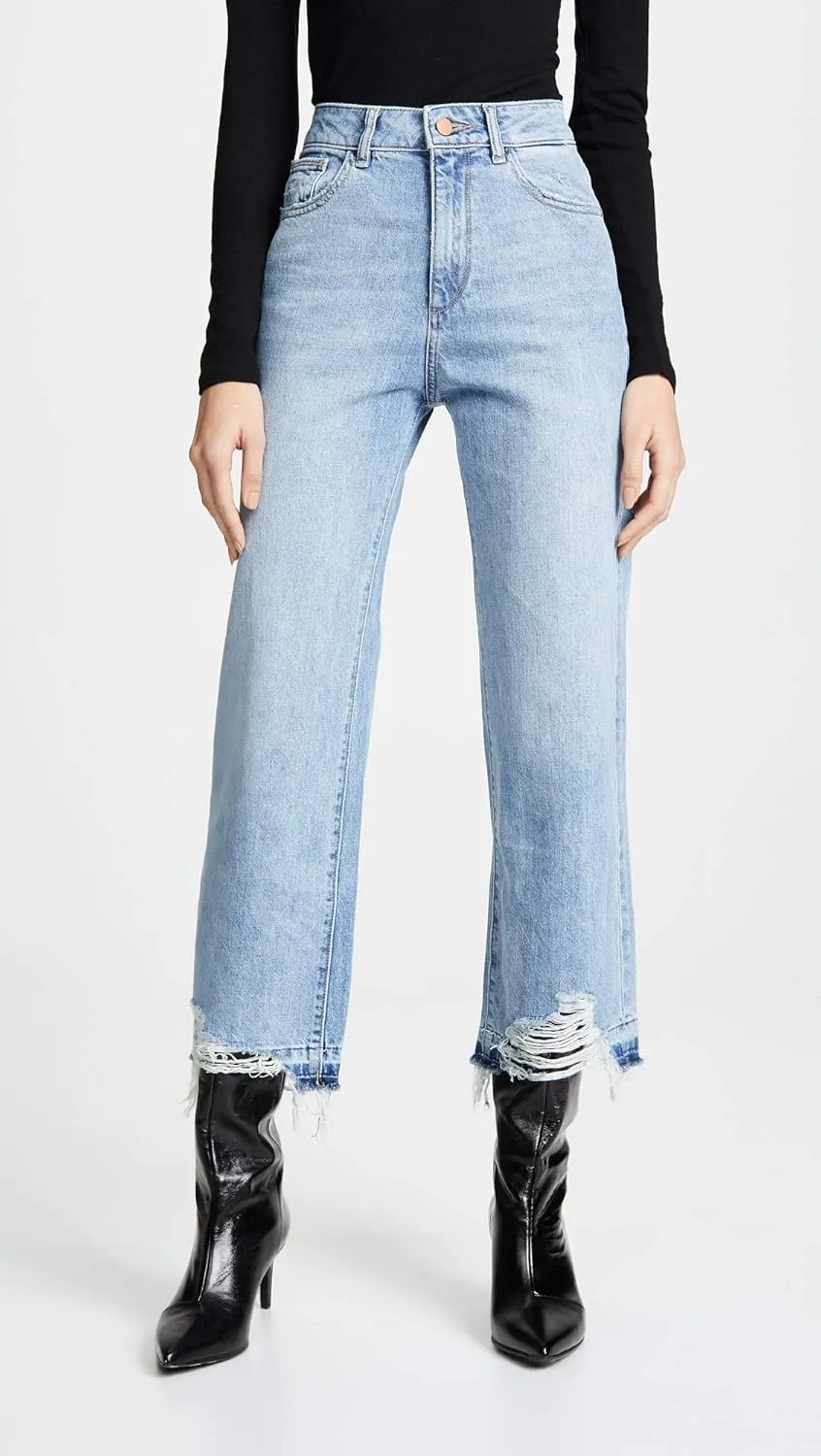 DL1961 Women's Hepburn Wide Leg High Rise Jeans