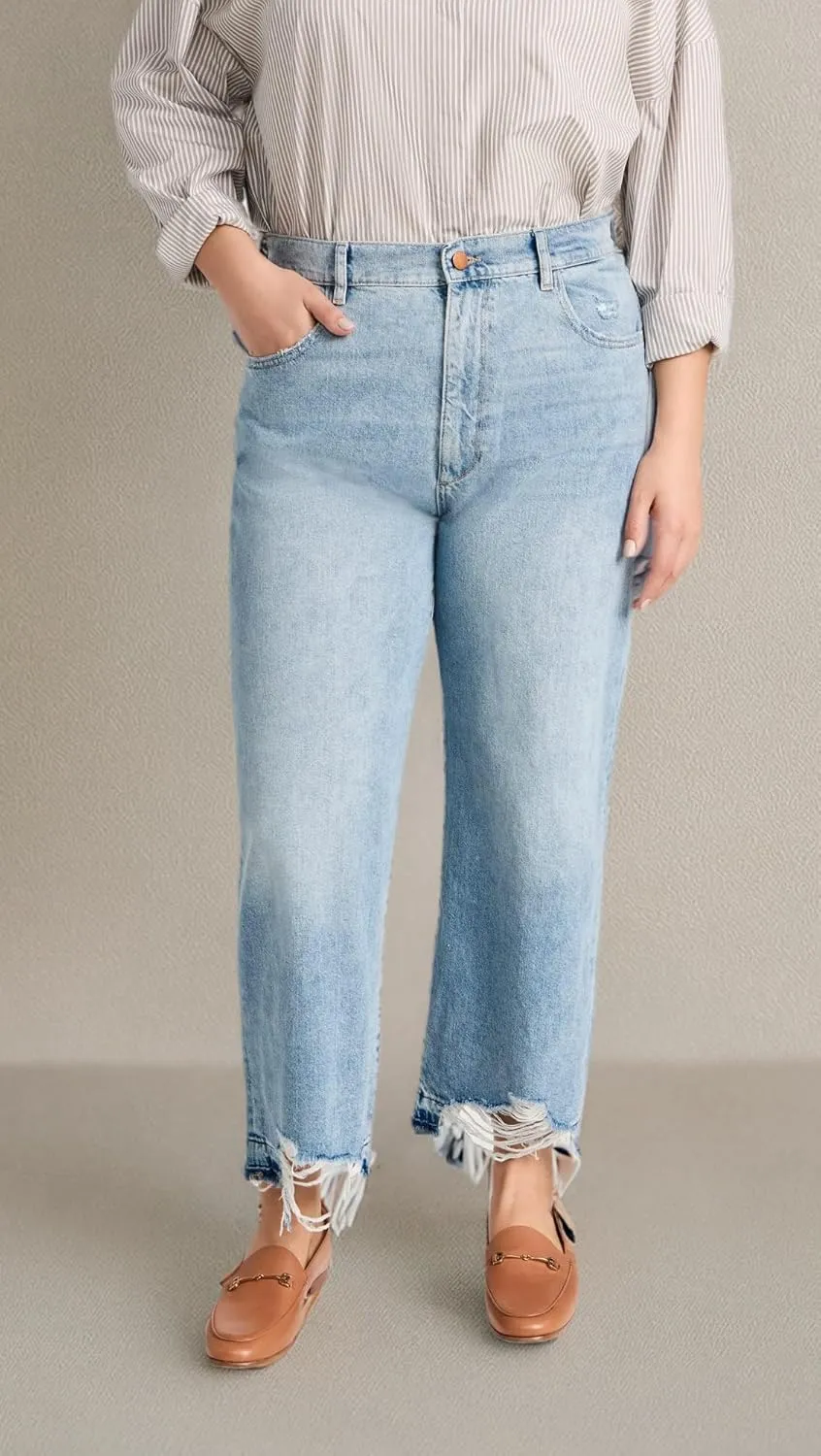 DL1961 Women's Hepburn Wide Leg High Rise Jeans