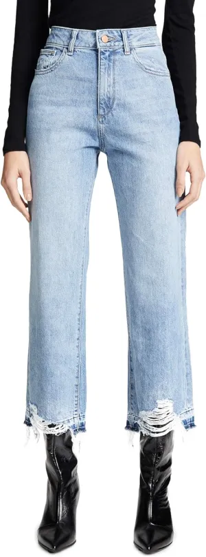 DL1961 Women's Hepburn Wide Leg High Rise Jeans