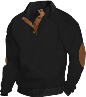 Dudlle Men's Cashmere Sweaters,Men's Outdoor Casual Cable Knit Pullover Sweaters