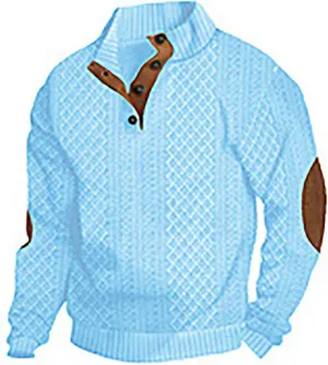 Dudlle Men's Cashmere Sweaters,Men's Outdoor Casual Cable Knit Pullover Sweaters