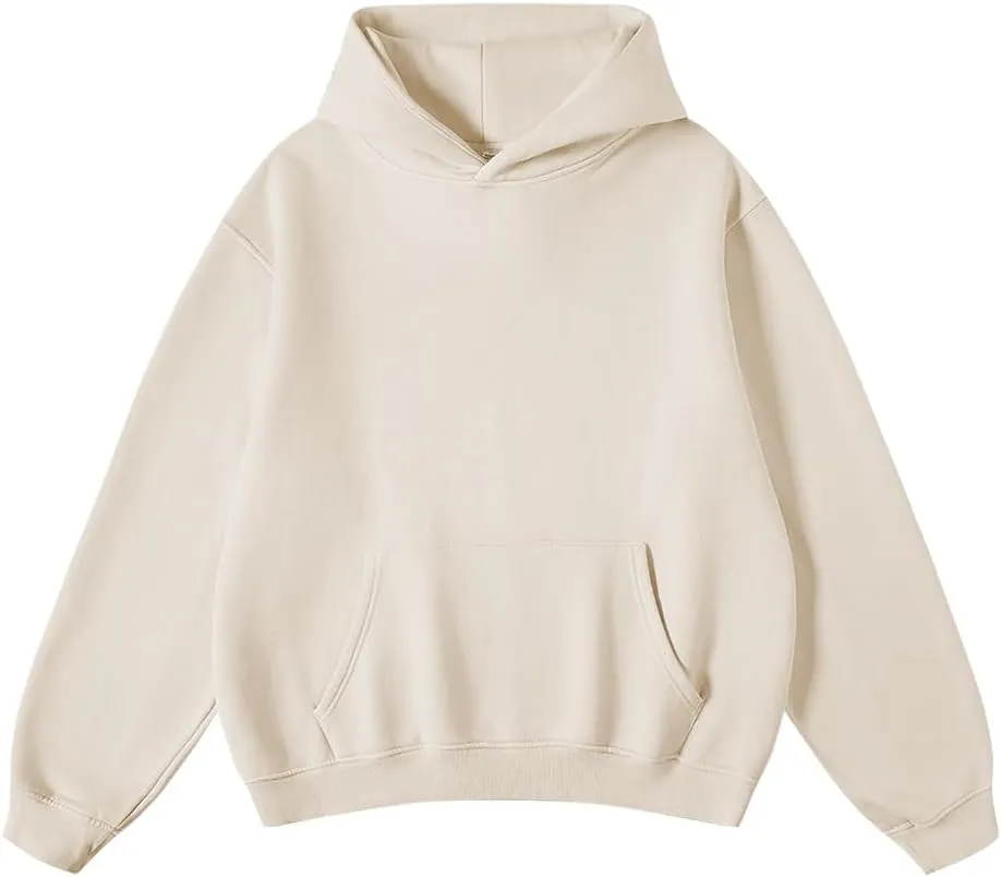 FAIABLE Mens Oversized Vintage Acid Wash Athletic Midweight Fleece Sweatshirt Streetwear Hoodie