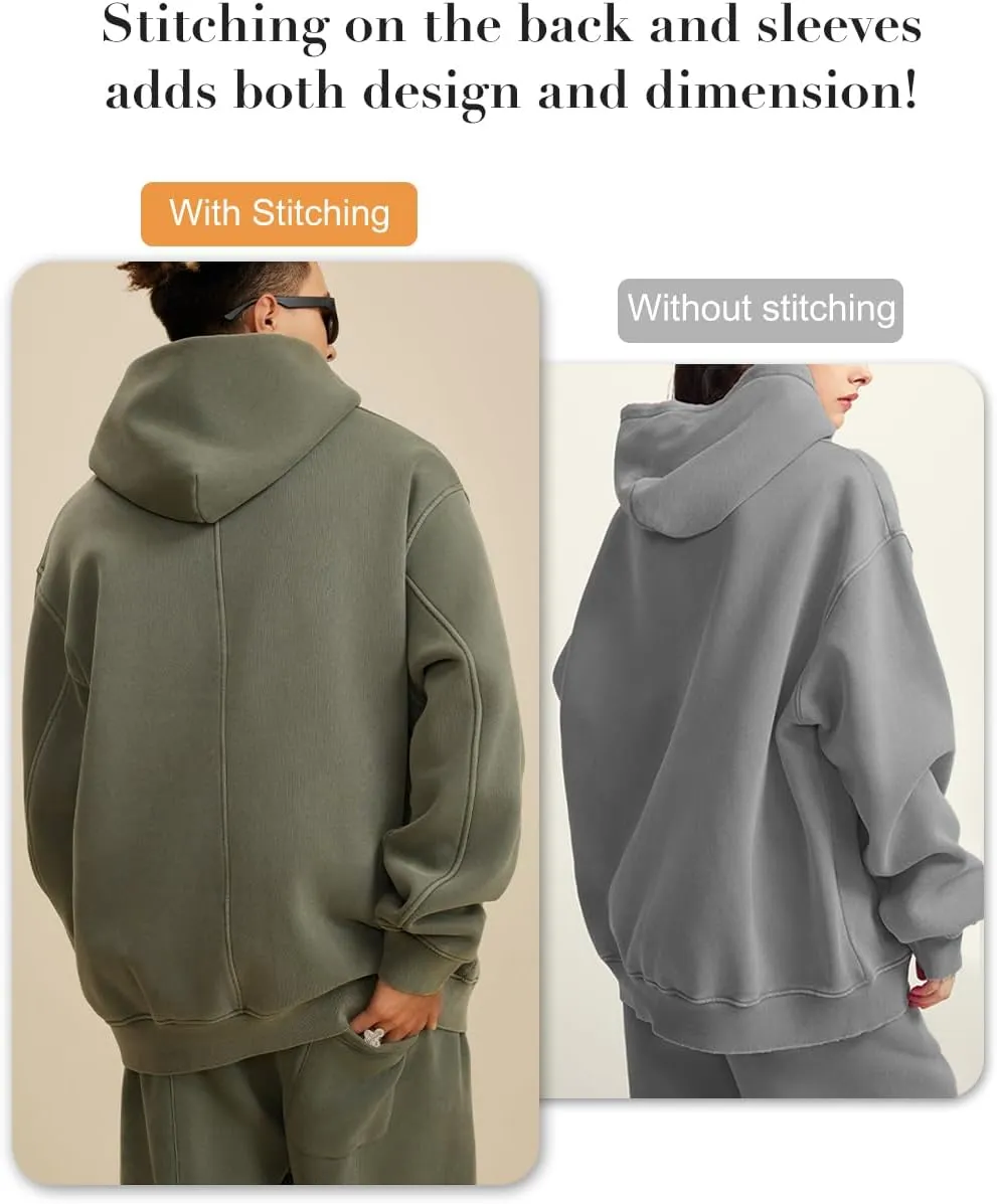 FAIABLE Mens Oversized Vintage Acid Wash Athletic Midweight Fleece Sweatshirt Streetwear Hoodie