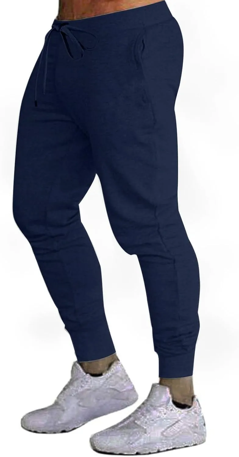Finelylove Joggers for Men Slim Fit Lightweight Stretch Sweatpants Elastic Waist Tapered Workout Athletic Track Pants