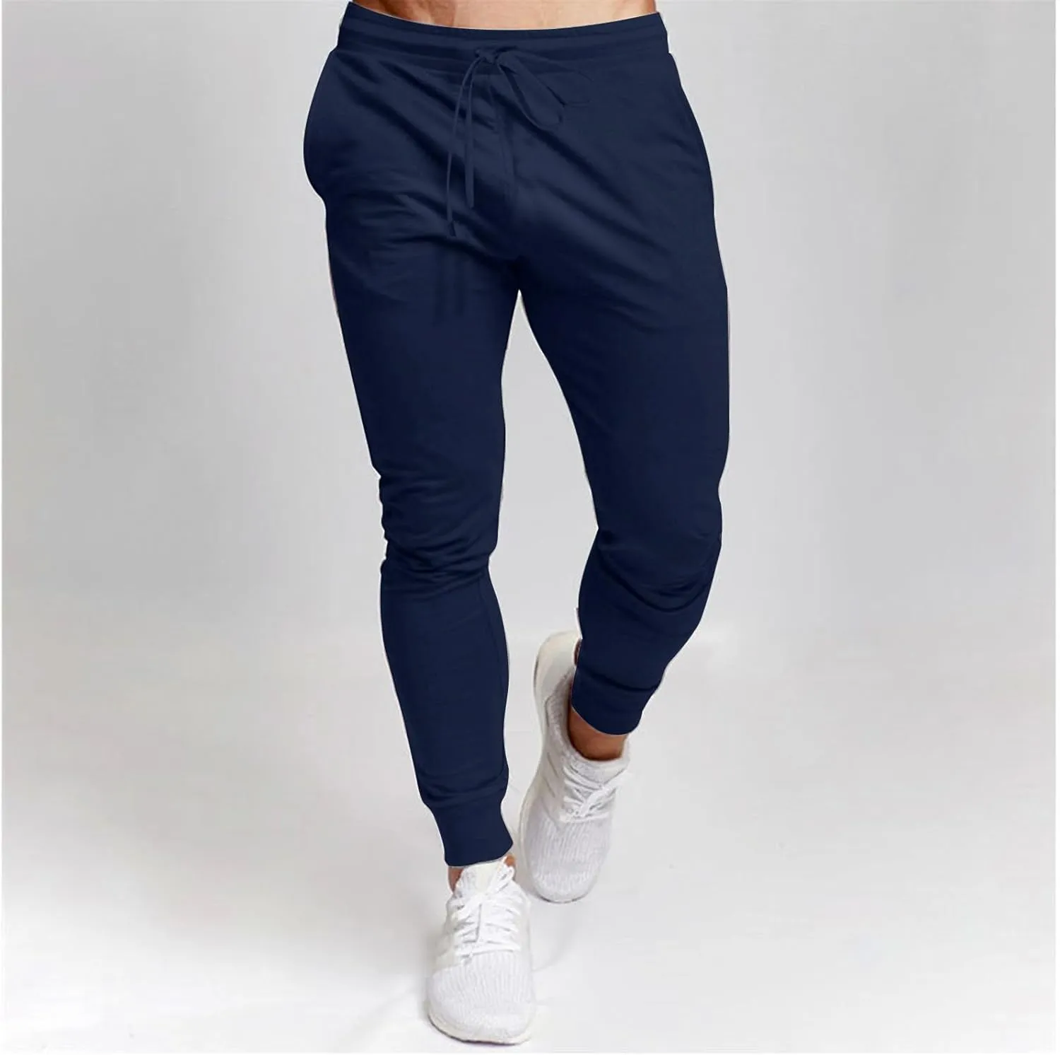Finelylove Joggers for Men Slim Fit Lightweight Stretch Sweatpants Elastic Waist Tapered Workout Athletic Track Pants