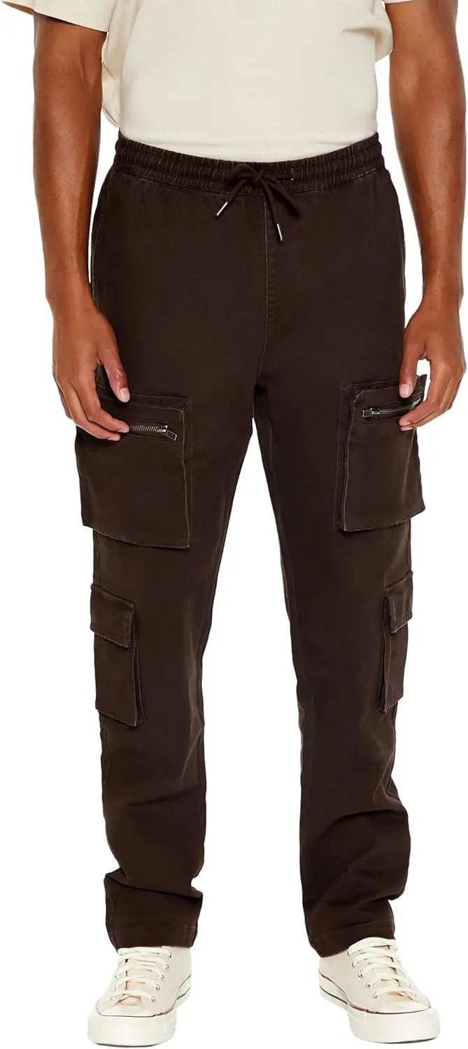 Forever 21 Men's Slim-fit Mid-Rise Cargo Joggers