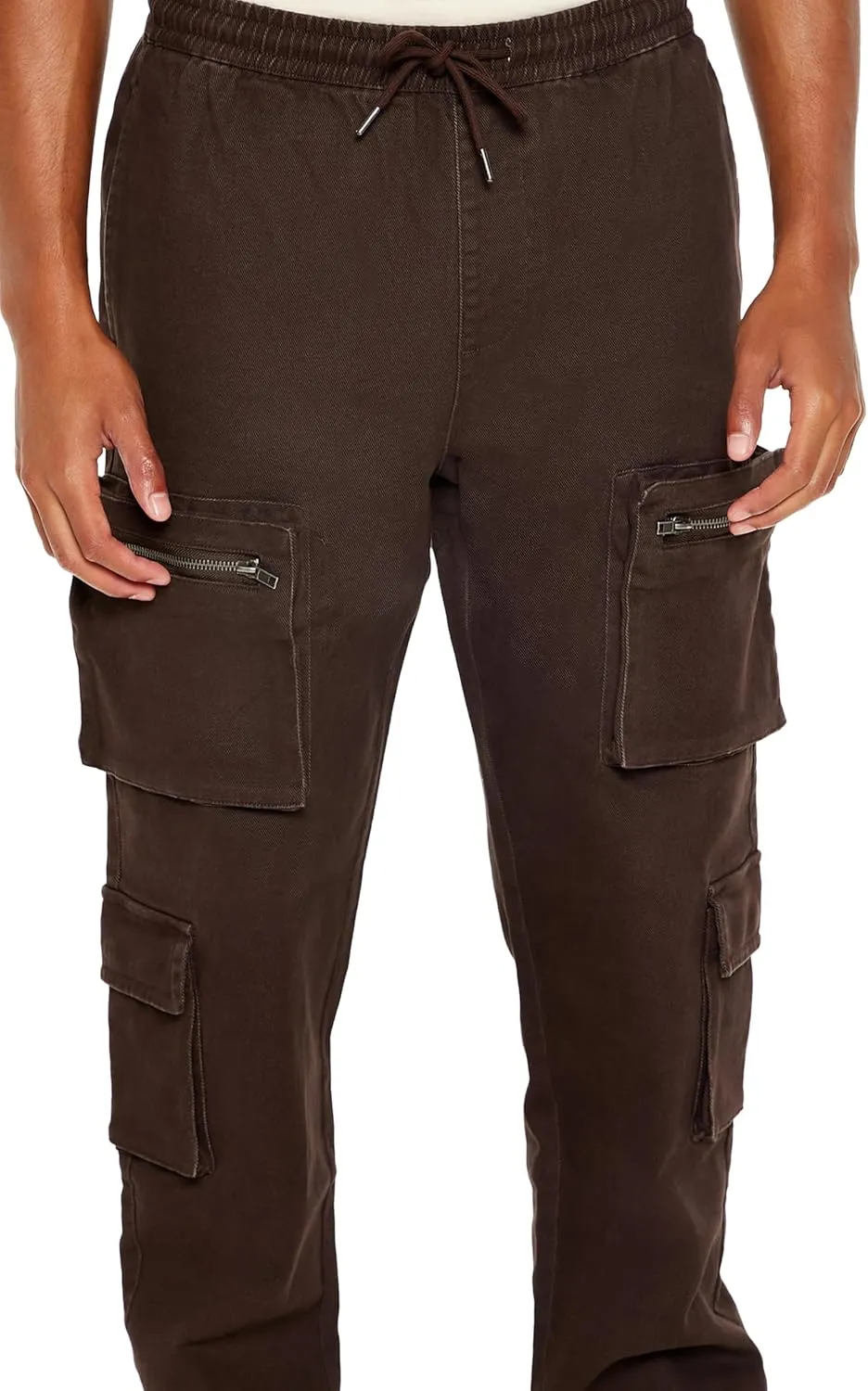Forever 21 Men's Slim-fit Mid-Rise Cargo Joggers